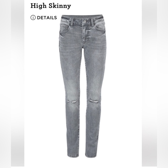 CAbi Denim - Cabi women’s jeans High Skinny Silver tone finish size 10